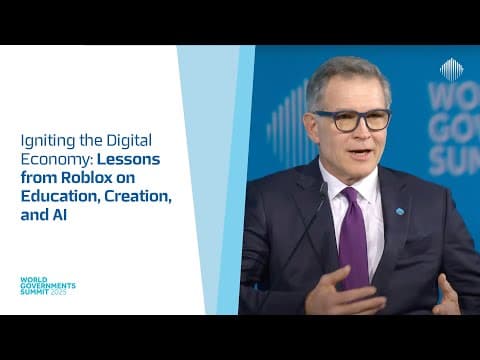 Igniting the Digital Economy: Lessons from Roblox on Education, Creation, and AI